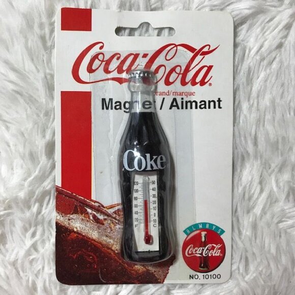 Set of 2 Vintage Thermometer & Lunch Coca-Cola Magnets - Picture 2 of 8